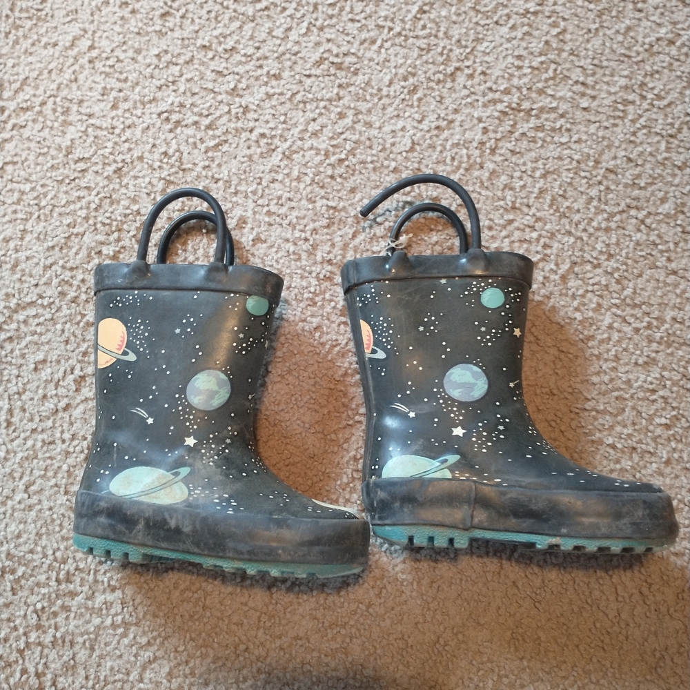 Kids Space-Themed Rain Boots